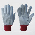 Aprovação CE Drill Cotton Work Glove Knit Wrist
